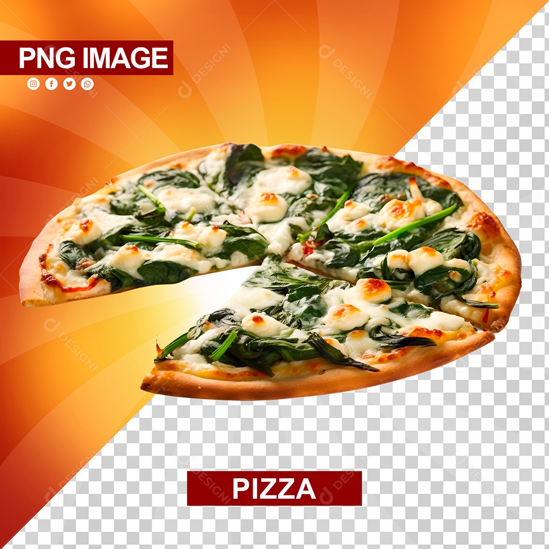 Deliciosa Pizza Sem Uma Fatia PSD