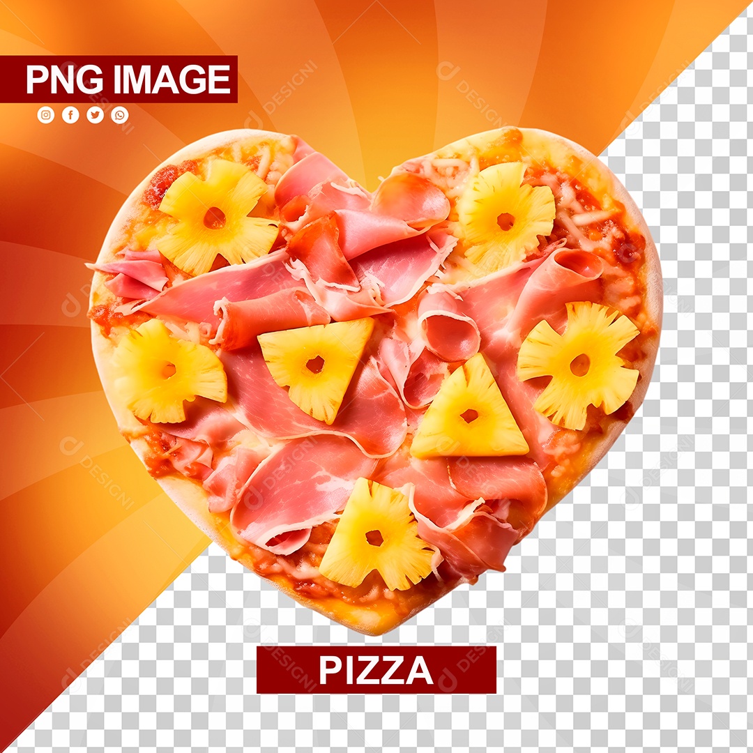 Deliciosa Pizza Sabor Abacaxi Com Presunto PSD