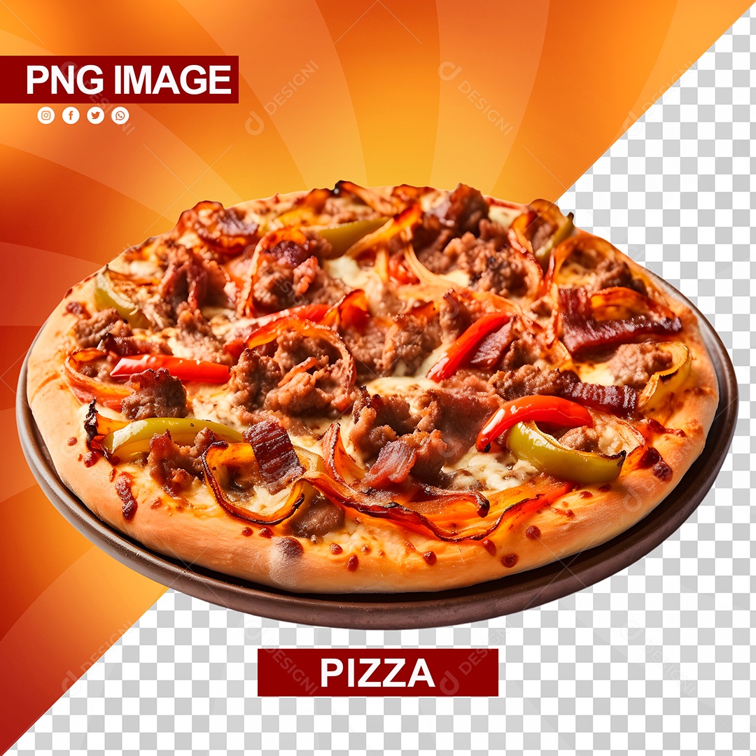 Deliciosa Pizza Com Forma De Madeira PSD