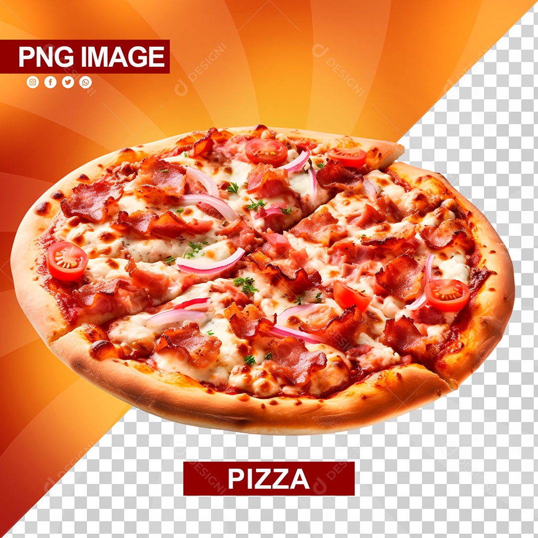 Pizza Saborosa Fatiada PSD