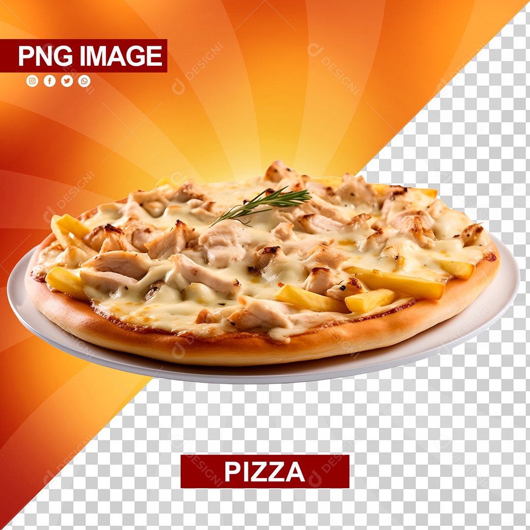 Pizza Saborosa Com Forma Branca PSD