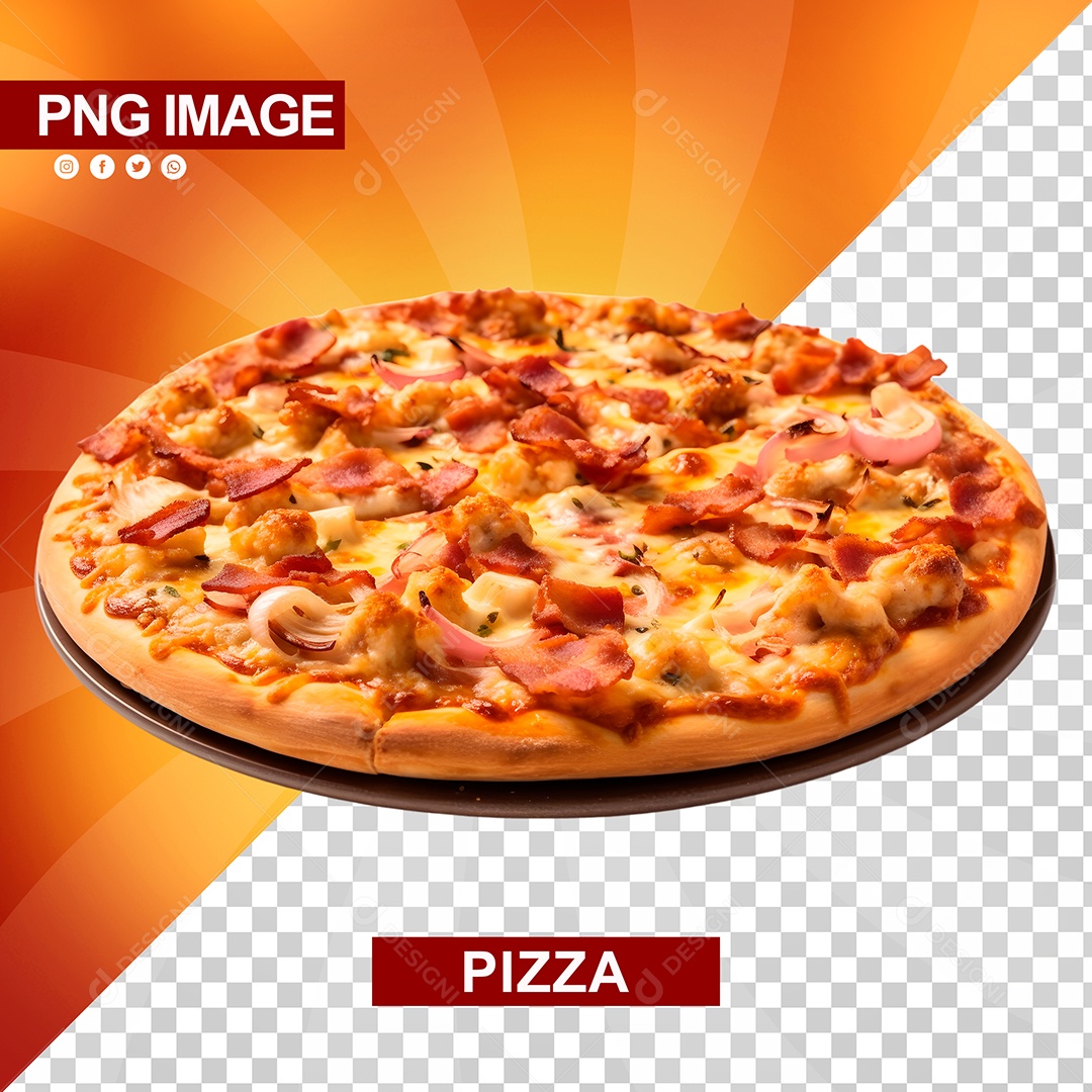 Deliciosa Pizza Redonda Tabua De Madeira PSD