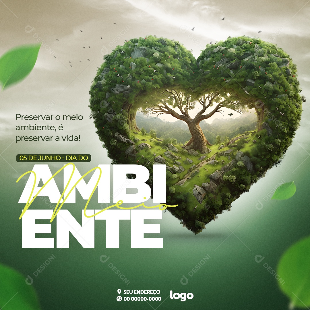 Preserva O Meio Ambiente é Preservar A Vida Dia Mundial Do Meio Ambiente Social Media PSD Editável