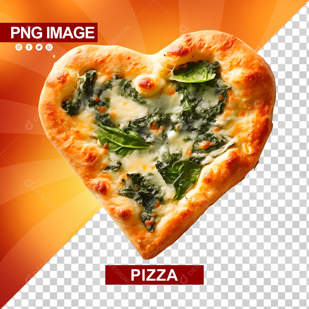 Pizza Com Formato De Coração PSD