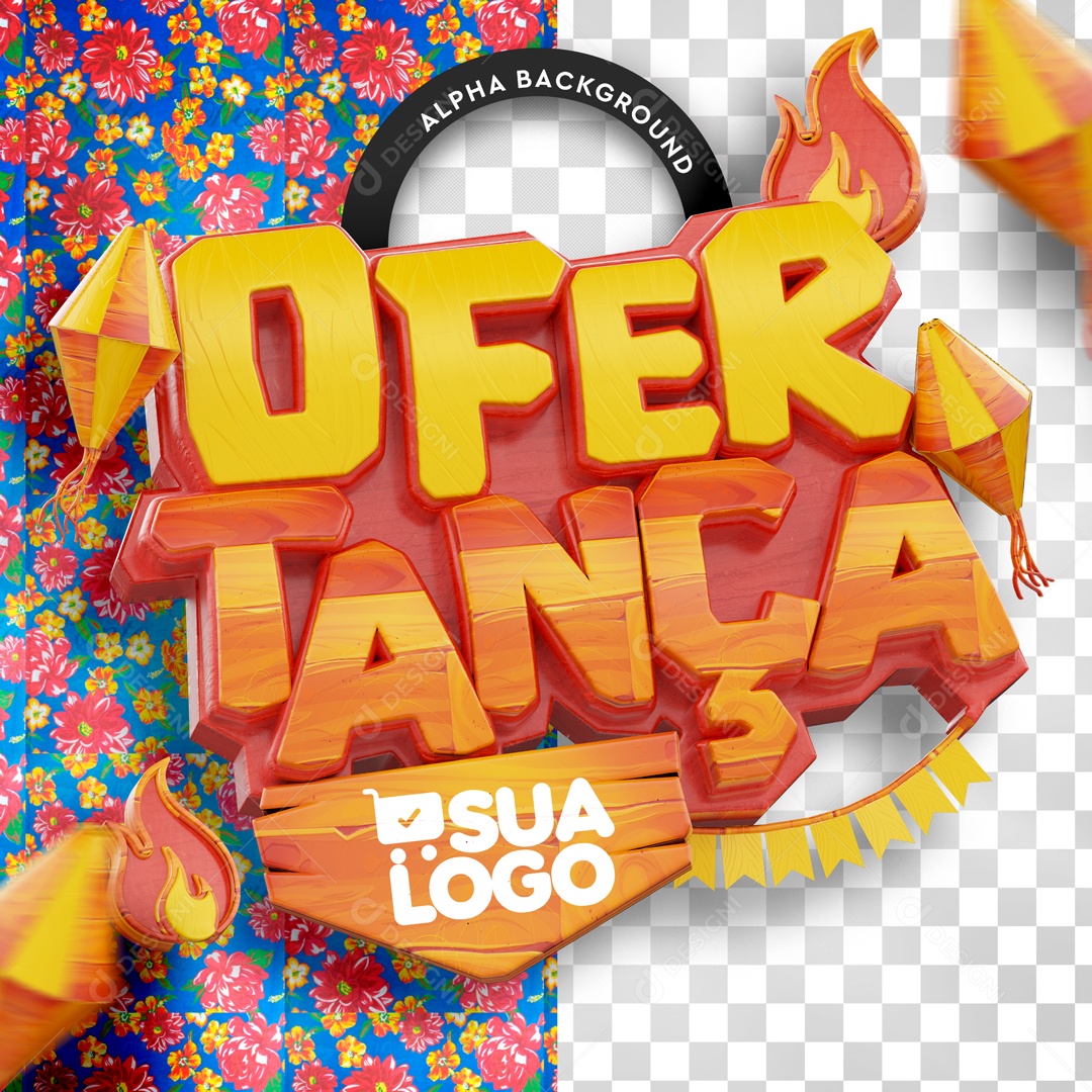 Selo 3D Ofertança Para Composição PSD