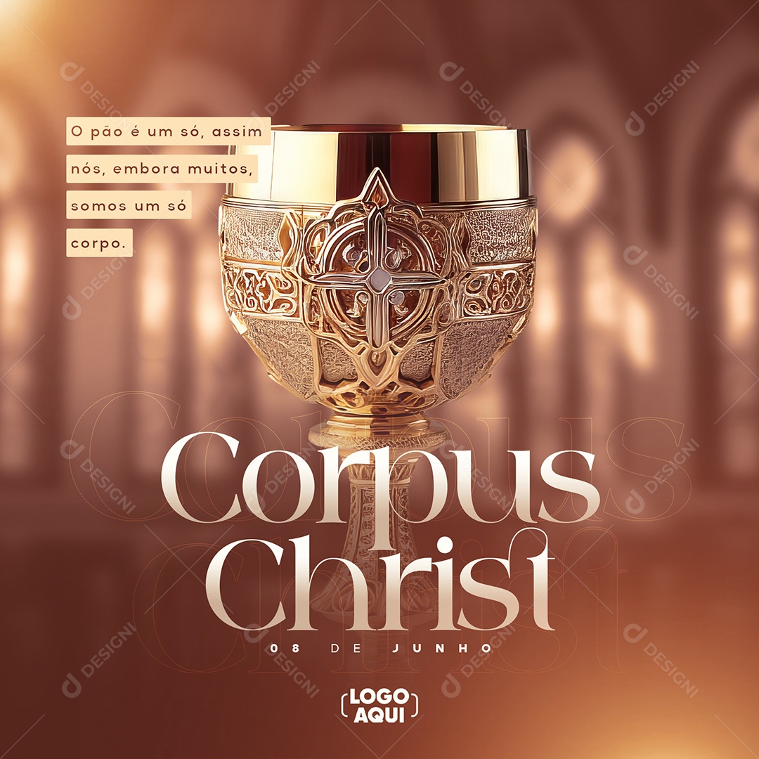 Social Media Somos Um Só Corpo 08 De Junho Corpus Christi PSD Editável