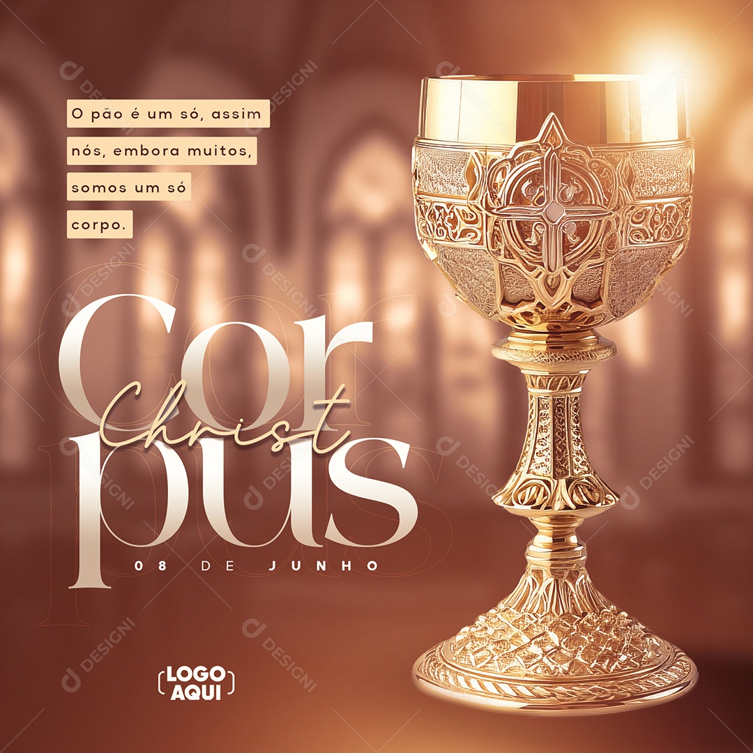 Social Media O Pão é Um Só 08 De Junho Corpus Christi PSD Editável
