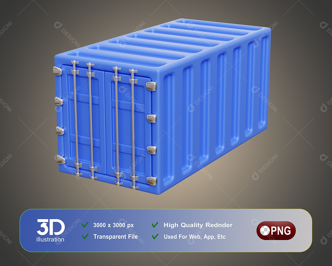 Contêiner Elemento 3D Para Composição PSD