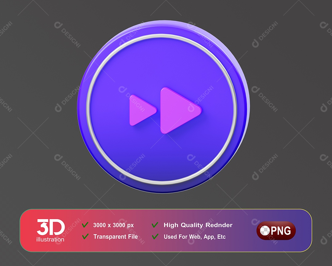 Player De Musica Elemento 3D Para Composição PSD
