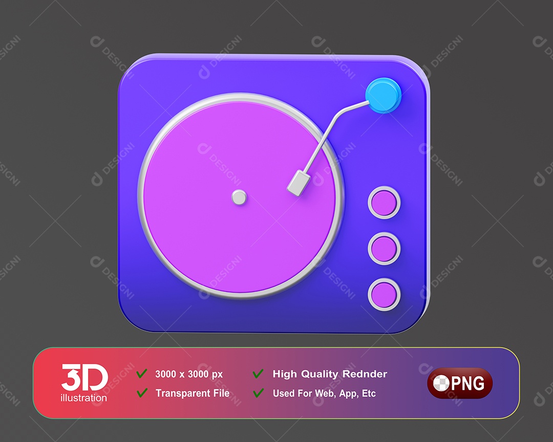 Mixer Dj Elemento 3D Para Composição PSD