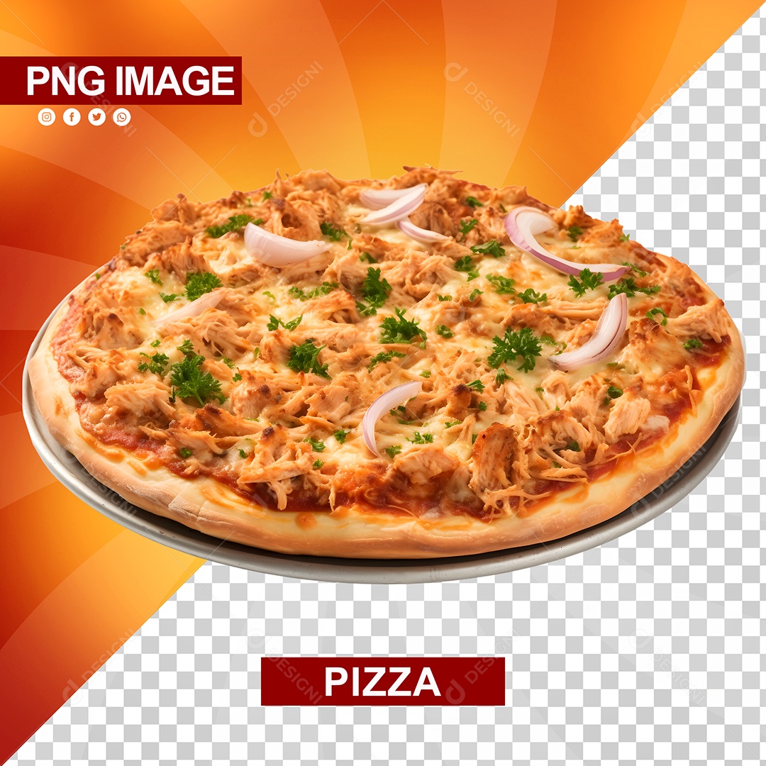 Deliciosa Pizza Forma Branca PSD
