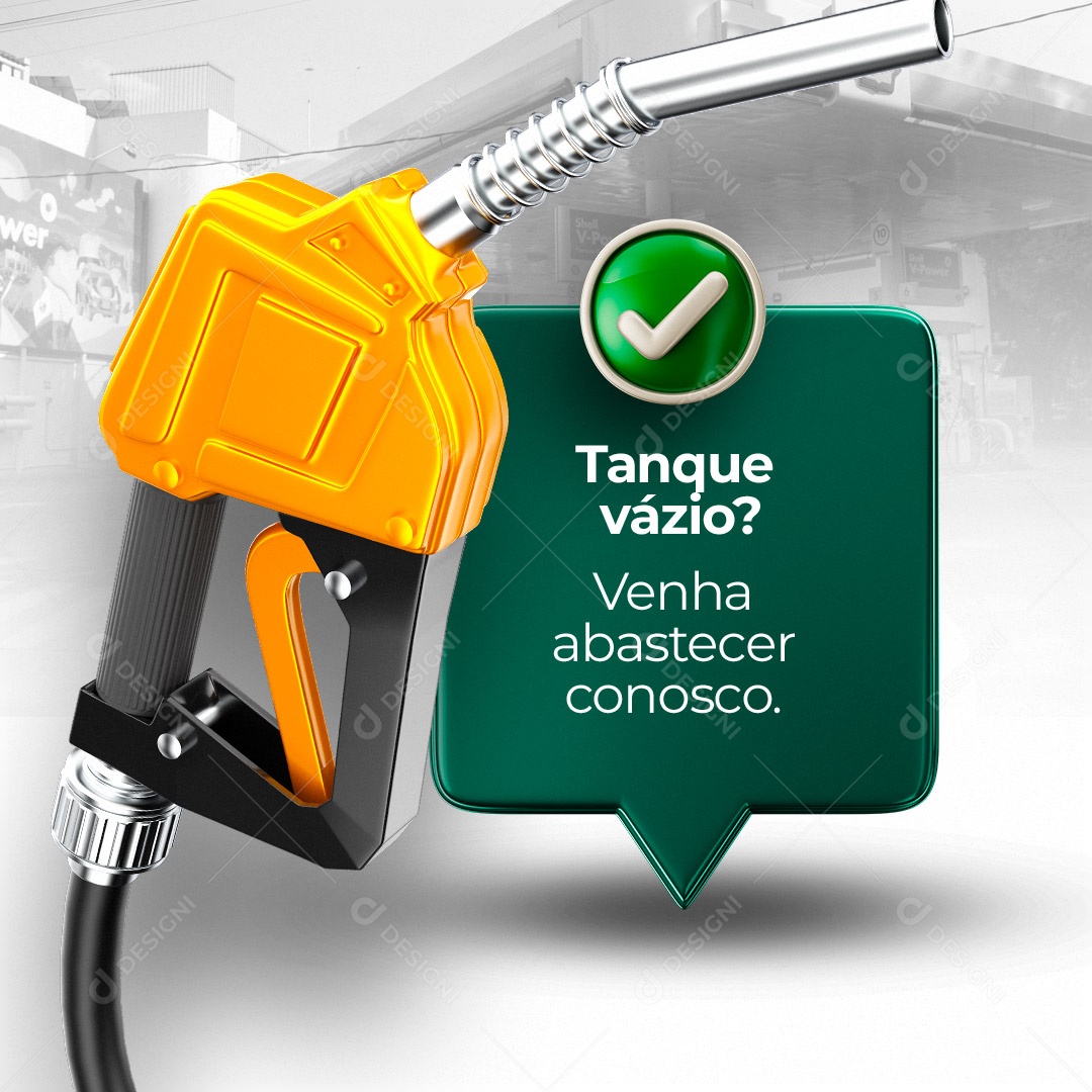 Venha Abastecer Conosco Posto de Combustível Social Media PSD Editável