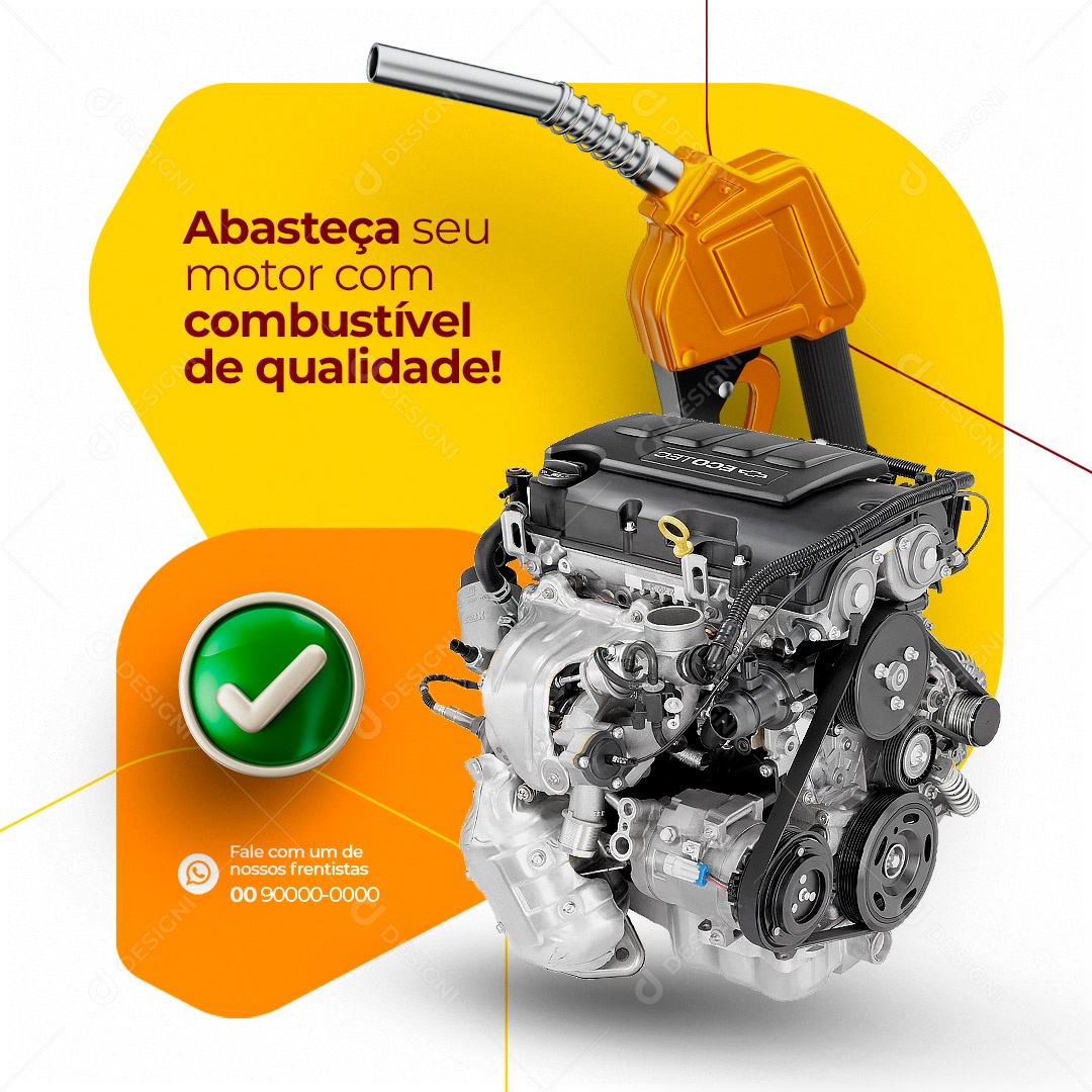 Posto de Combustível Social Media PSD Editável