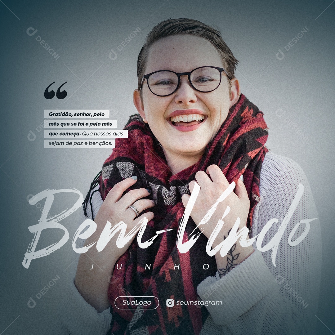 Gratitude For The Month That Has Gone And For What Comes Welcome June Social Media PSD Editable