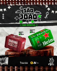 São João Com OFertas Cervejas Social Media PSD Editável