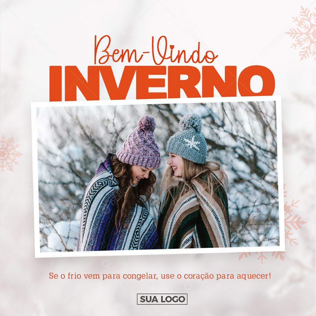 Bem vindo Ao Inverno Social media PSD Editavel