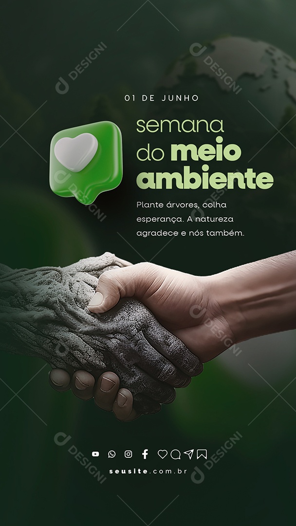 Story Plante Árvores Colha Esperança Semana Do Meio Ambiente Social Media PSD Editável