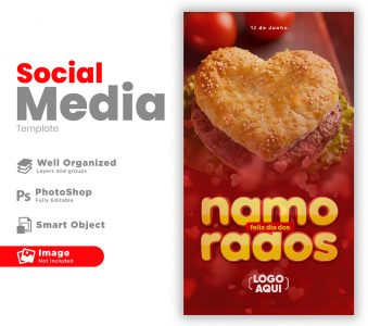 Feliz Dia Dos Namorados 12 De Junho Social Media PSD Editável