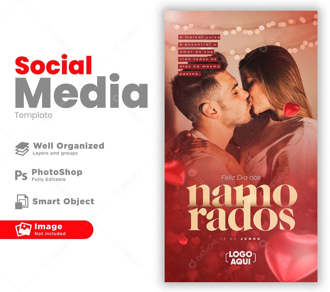 A Melhor Coisa é Encontrar O Amor Da Sua Vida Feliz Dia Dos Namorados Social Media PSD Editável