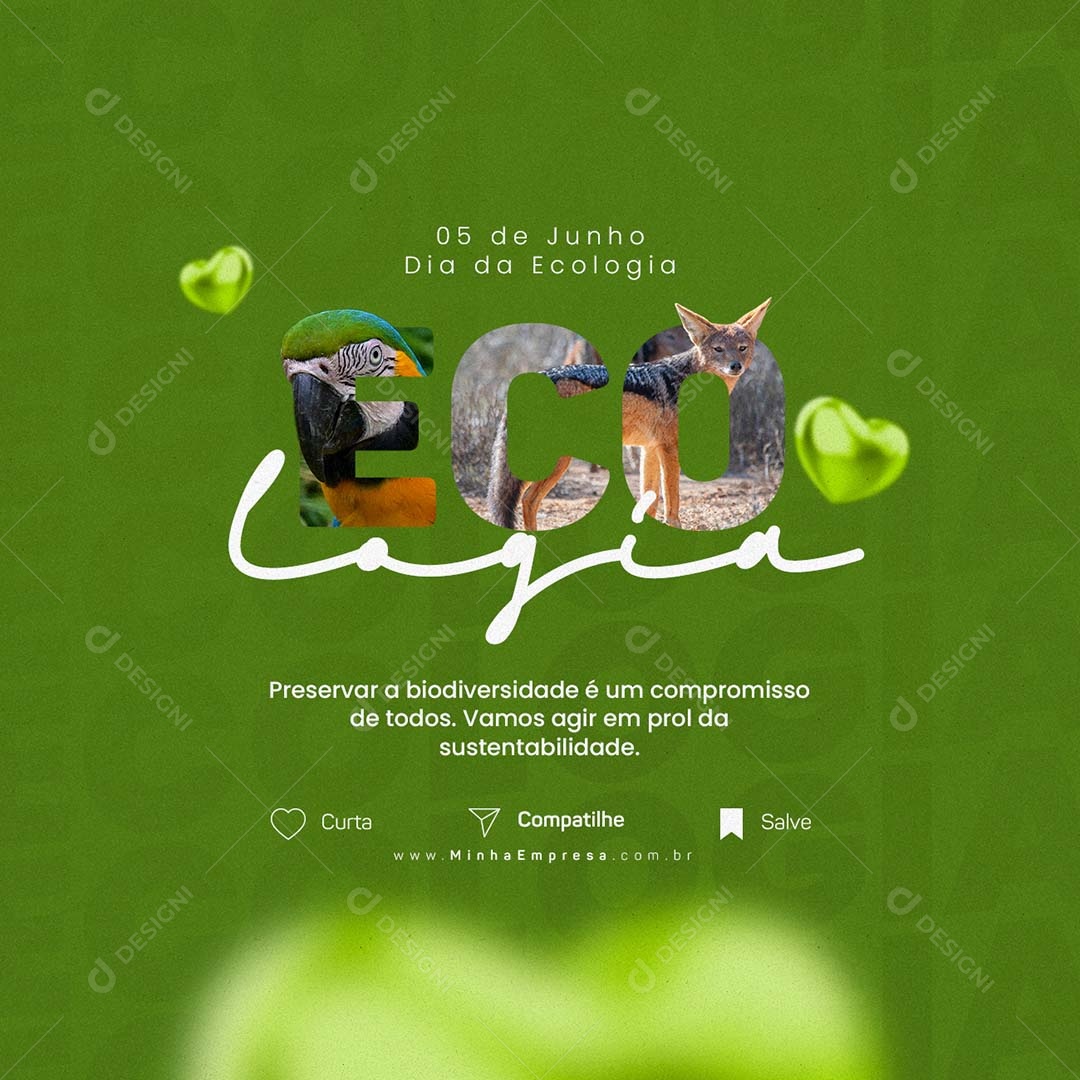 Preservar A Biodiversidade é Um Compromisso Dia Da Ecologia Social Media PSD Editável