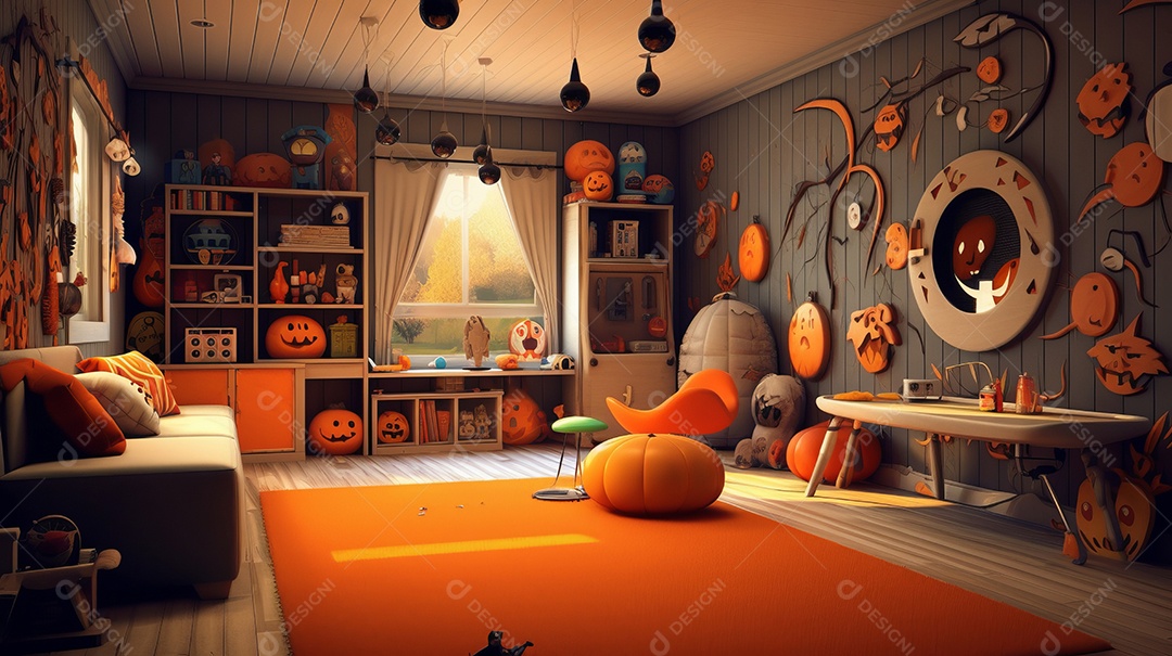 Cenário de Halloween.