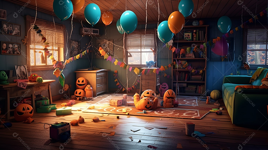 Cenário de Halloween.