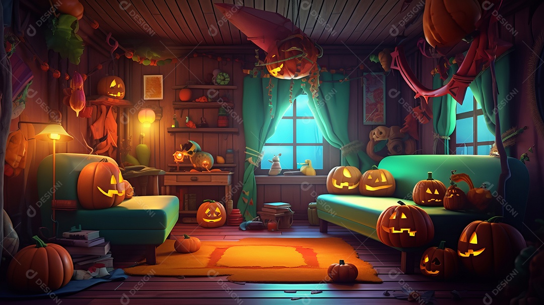 Cenário de Halloween.