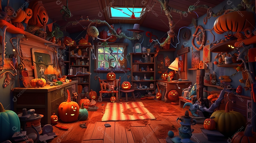 Cenário de Halloween.