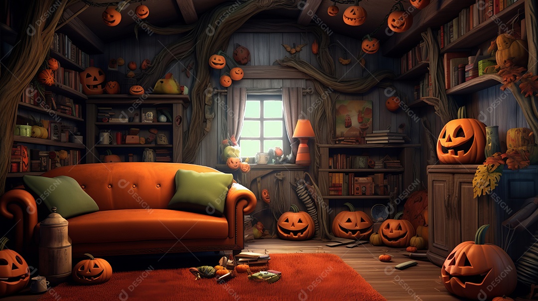 Cenário de Halloween.