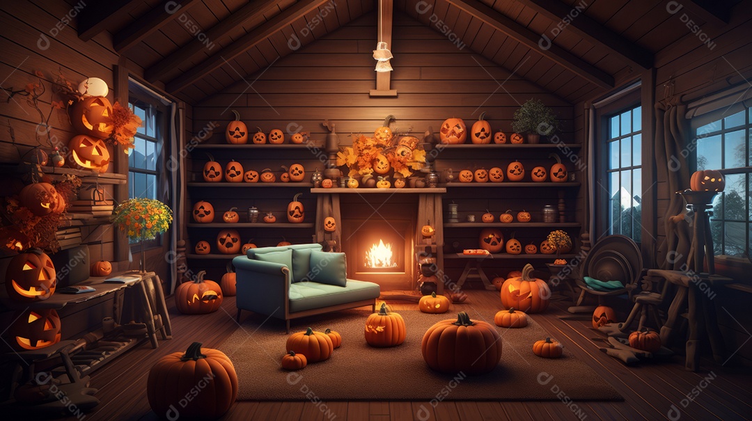 Cenário de Halloween.