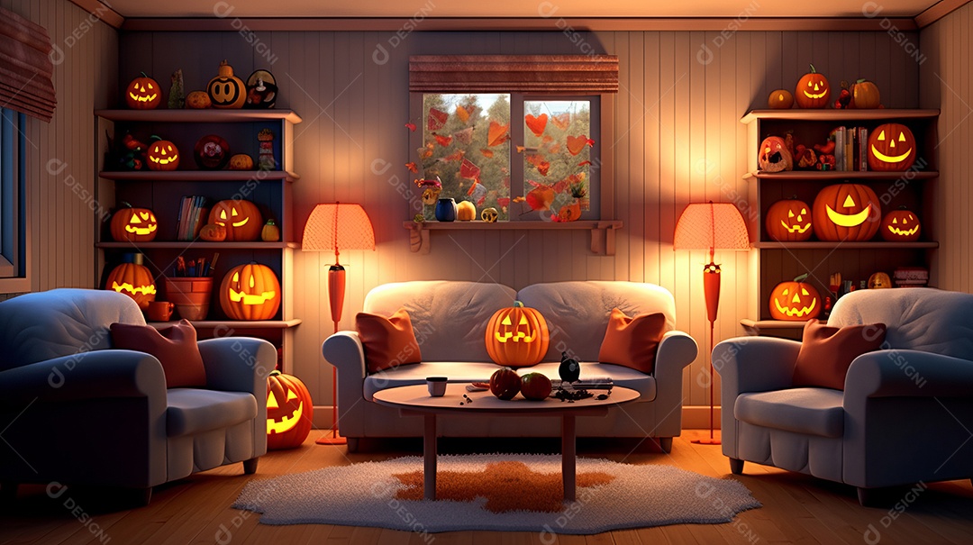 Cenário de Halloween.