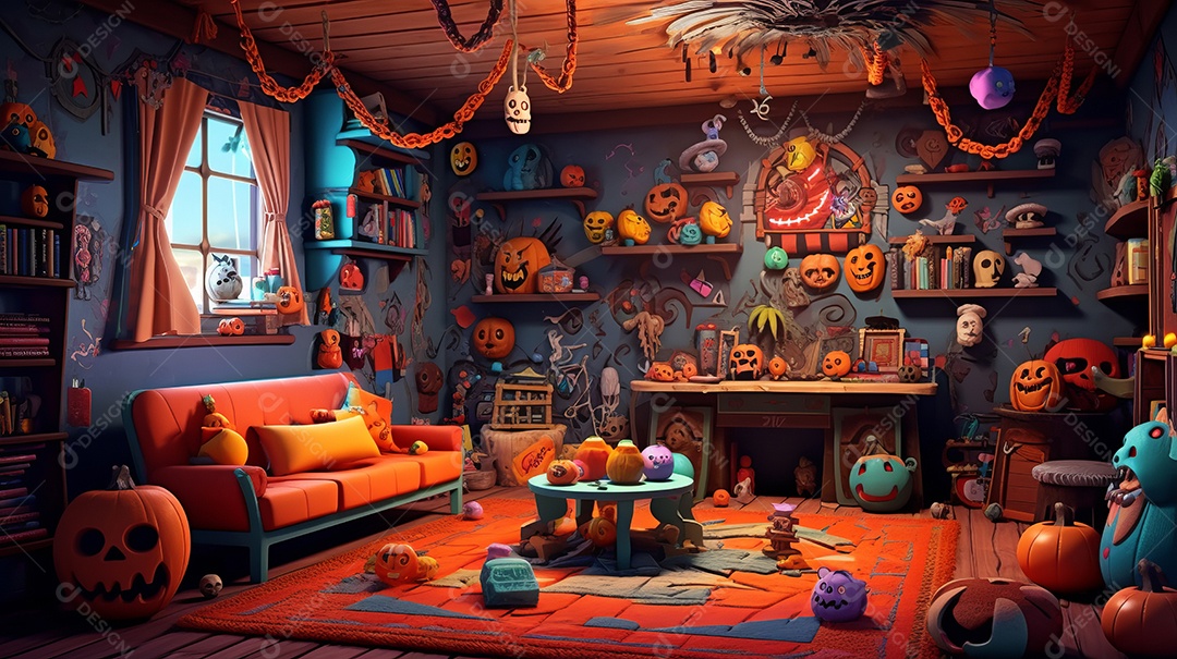 Cenário de Halloween.