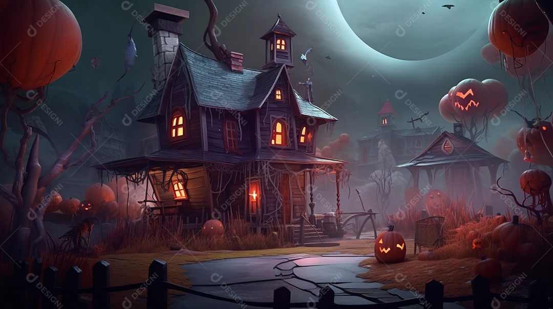 Cenário de Halloween.