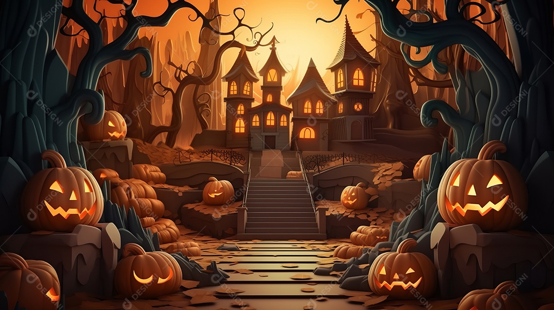 Cenário de Halloween.