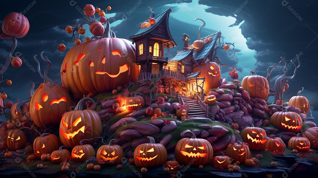 Cenário de Halloween.