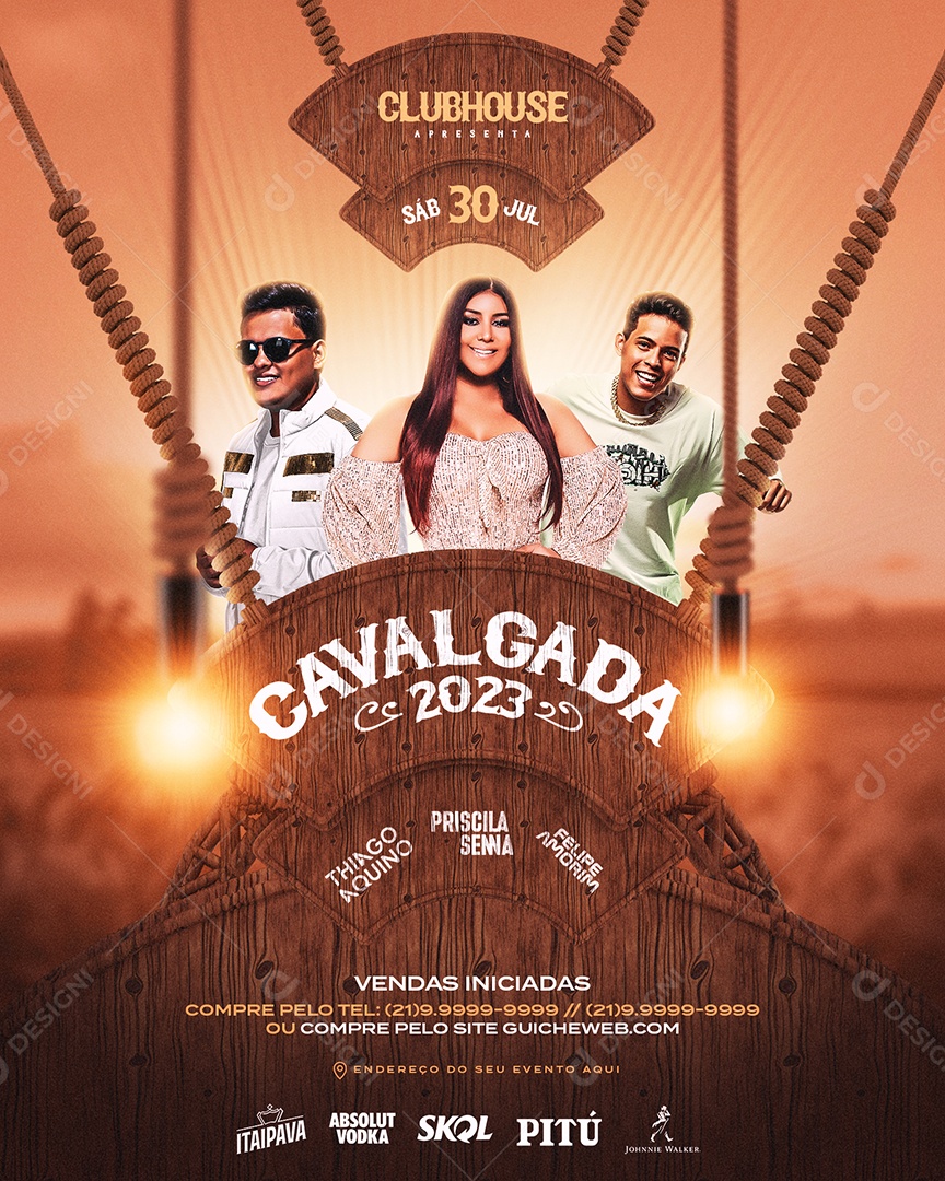 Flyer de Evento Cavalgada 2023 Social Media PSD Editável