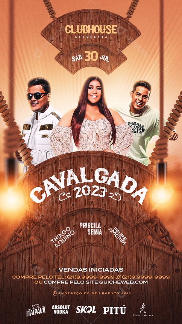 Flyer de Evento Cavalgada 2023 Social Media PSD Editável