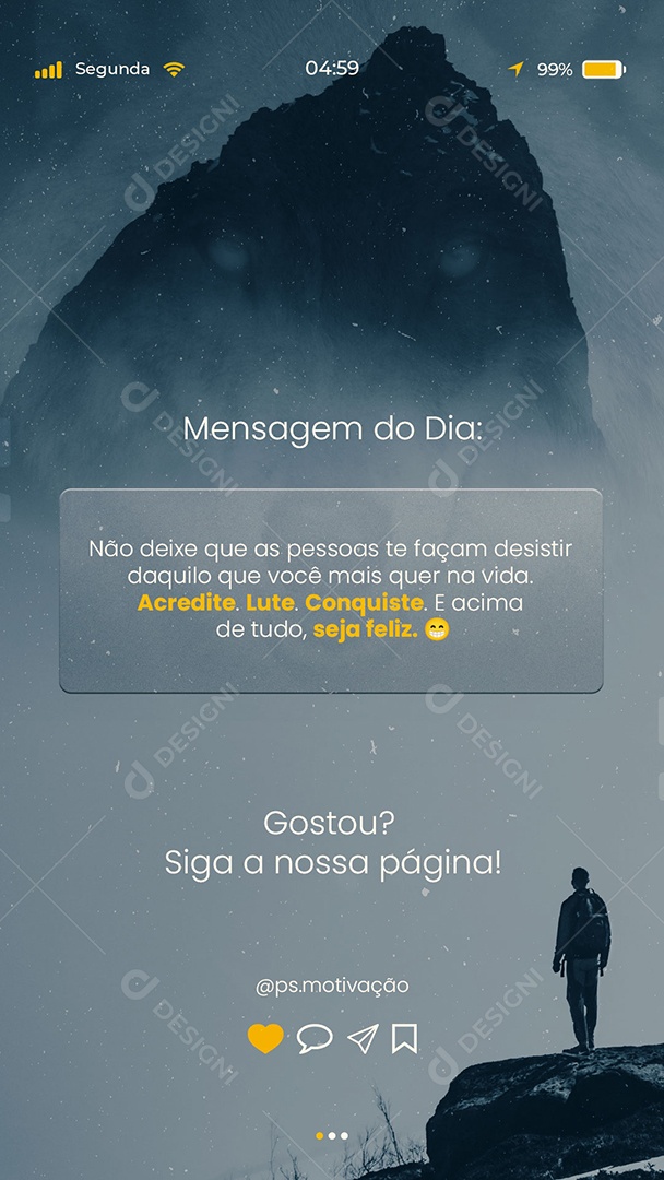 Post Story Mensagem do Dia Não Deixe Que as Pessoas Social Media PSD Editável