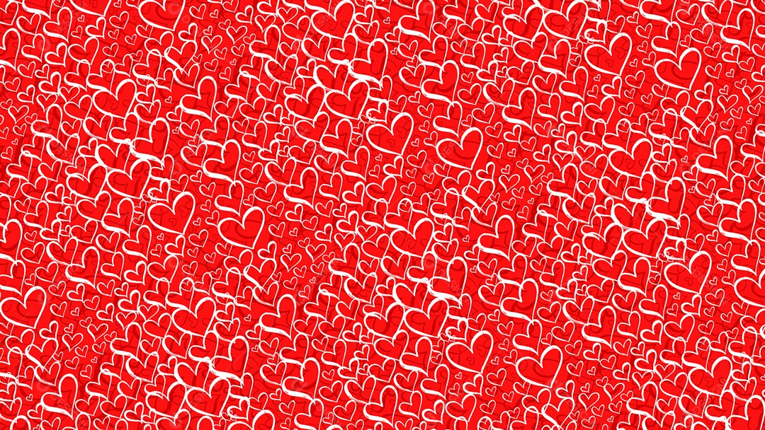 Pattern Padrões Geométricos Objetos Do Dia Dos Namorados Em Fundo Vermelho Vetor AI + PAT