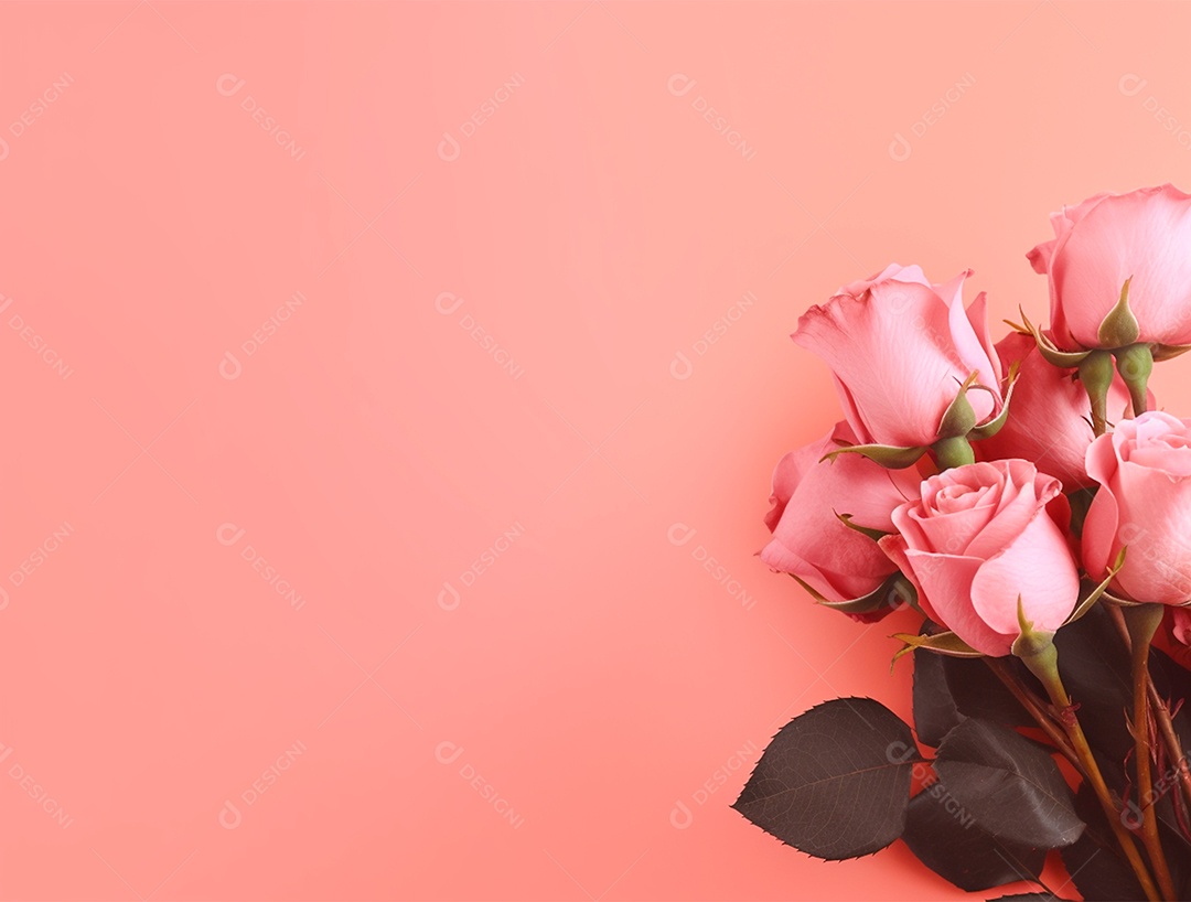 Fundo com buquê de flores