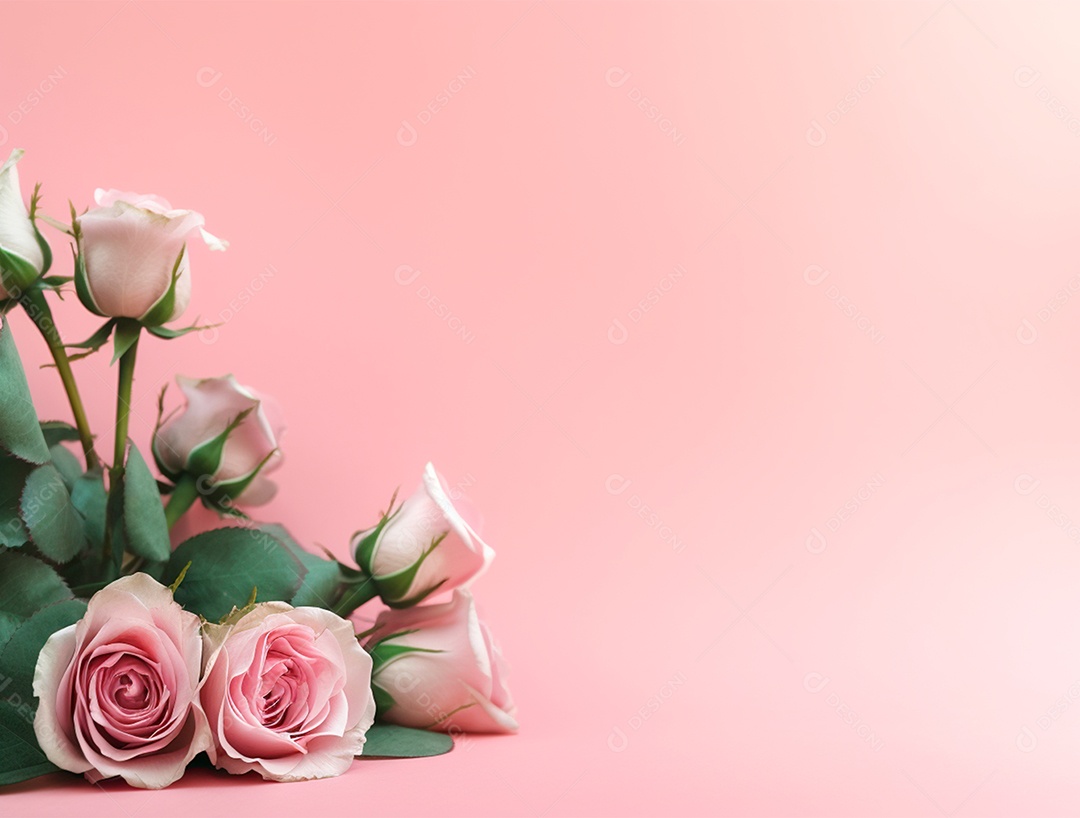 Fundo com buquê de flores