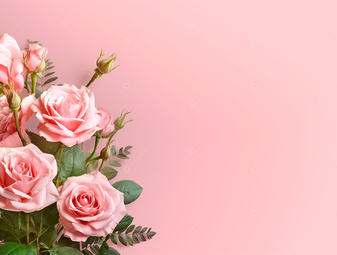 Fundo com buquê de flores