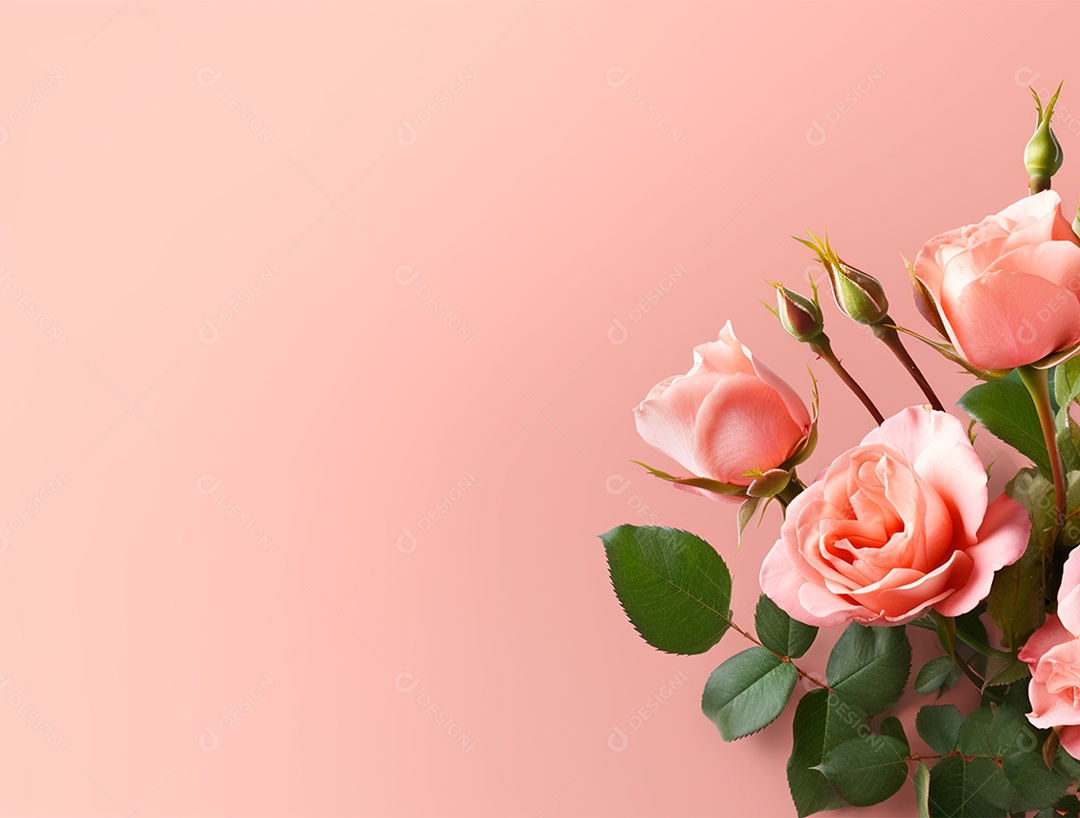 Fundo com buquê de flores