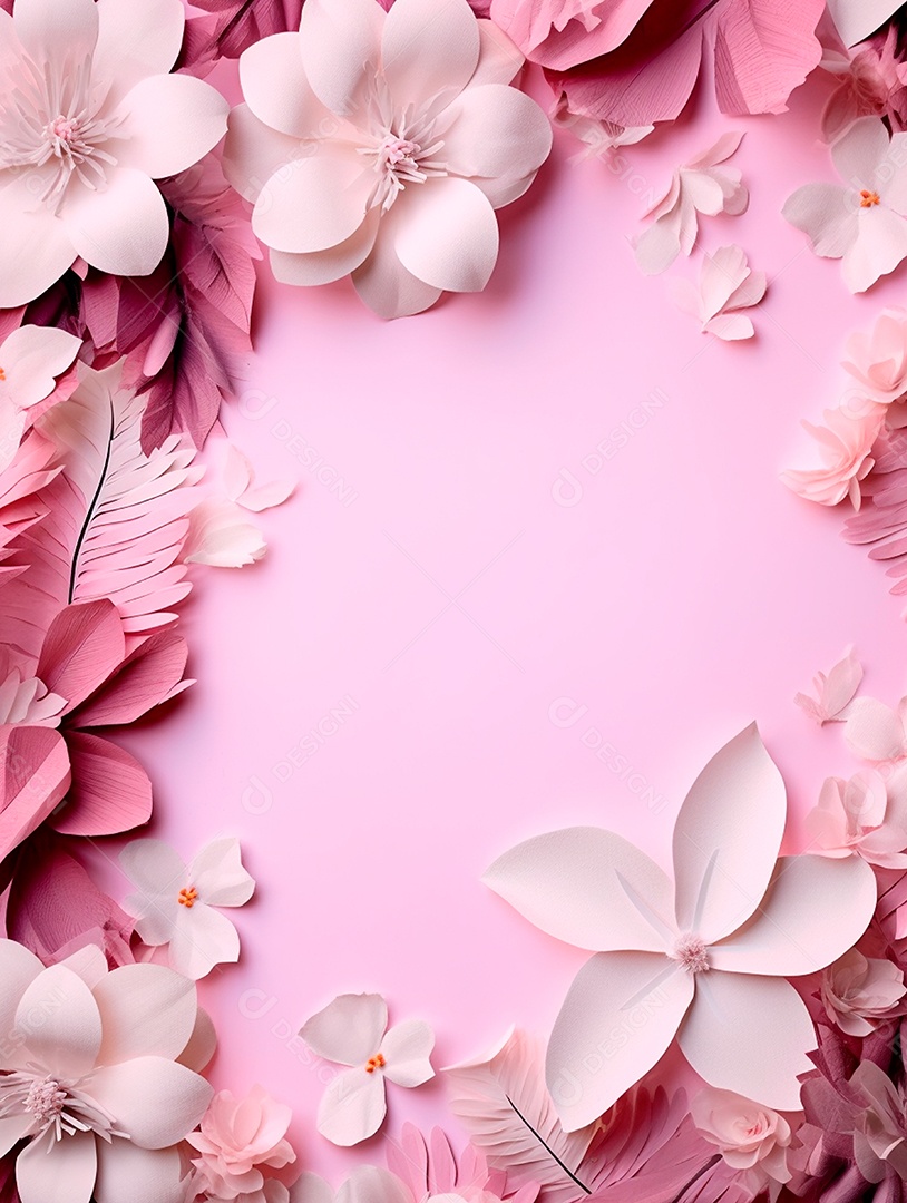 Linda flores sobre fundo isolado rosa.