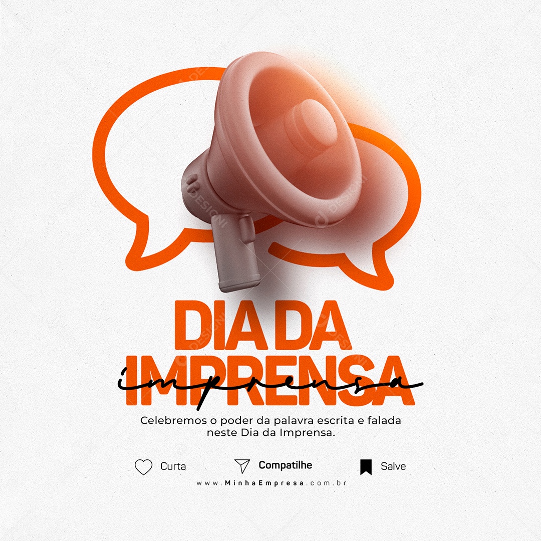 Celebremos O Poder Da Palavra Escrita E Falada Dia Da Imprensa Social Media PSD Editável