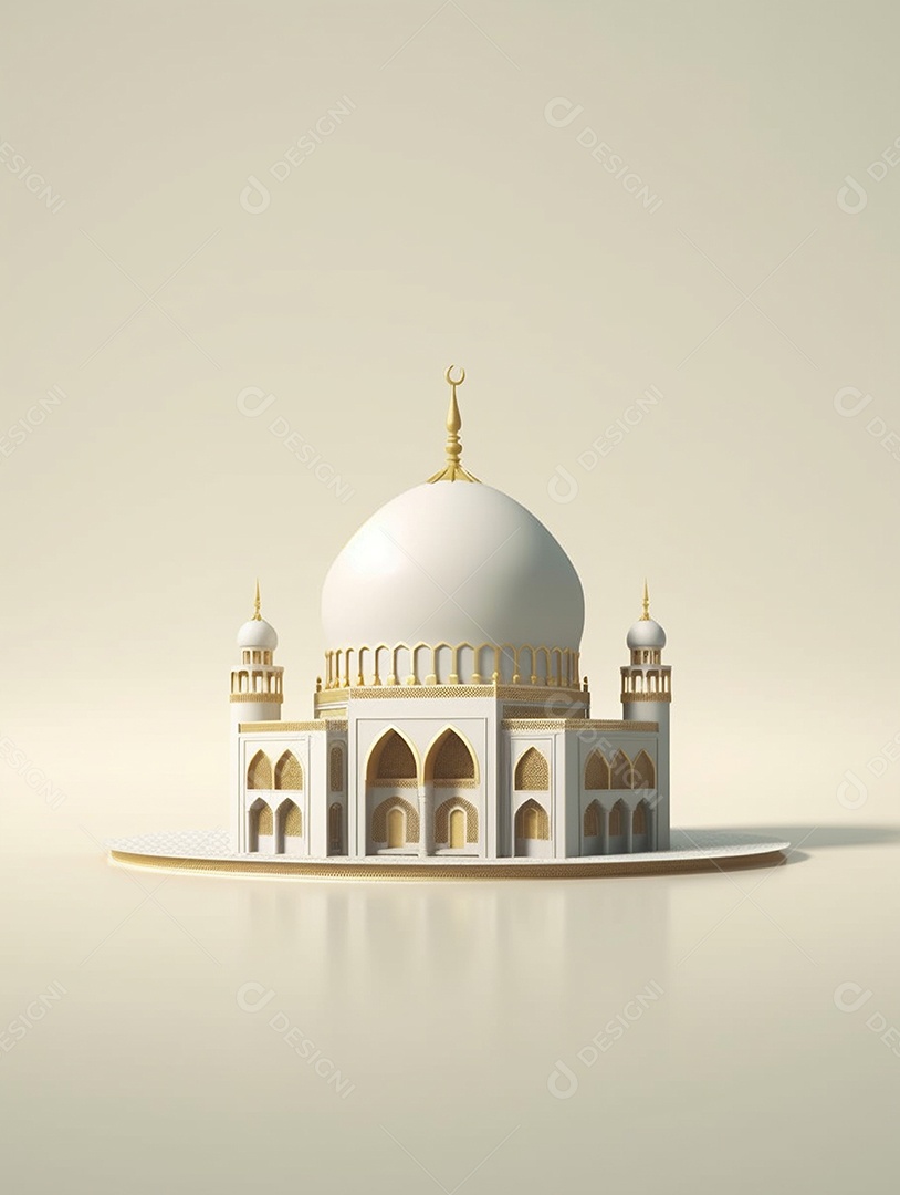 Luxuosa mesquita islâmica.