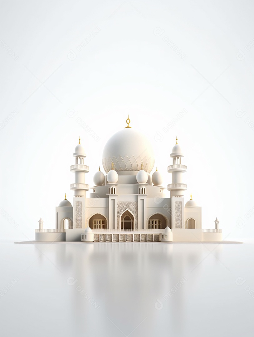 Luxuosa mesquita islâmica.