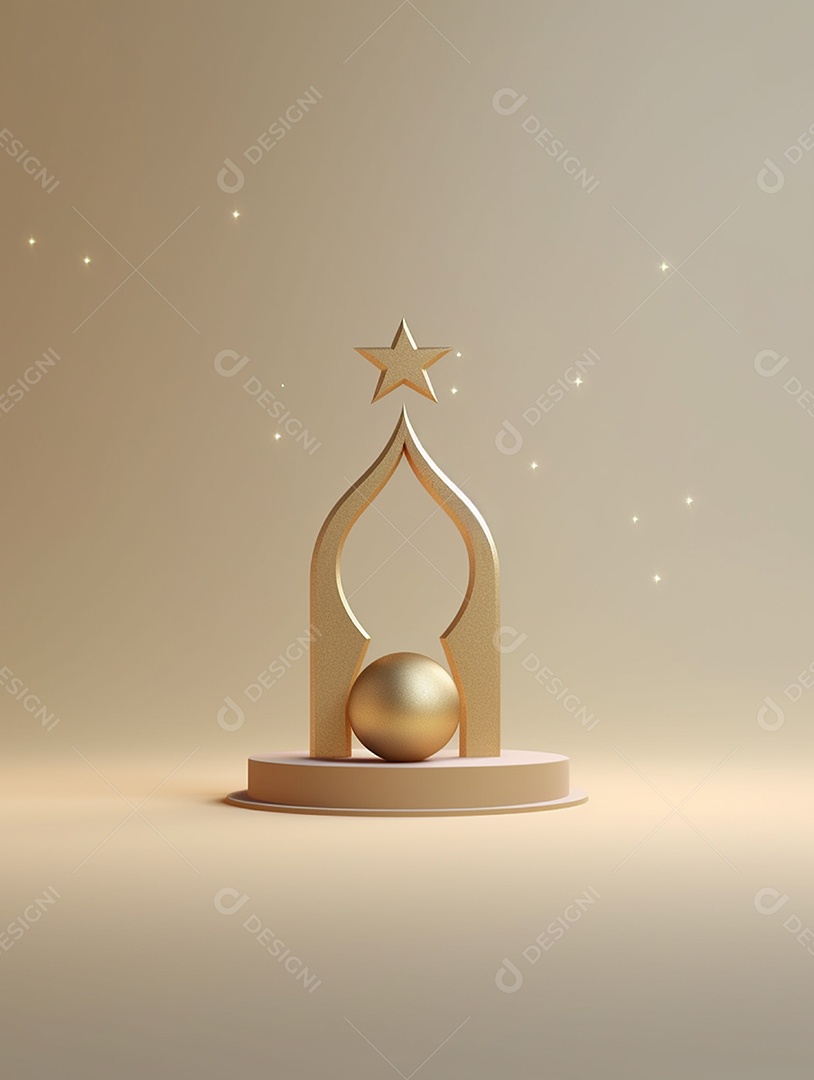 Troféu sobre fundo isolado.