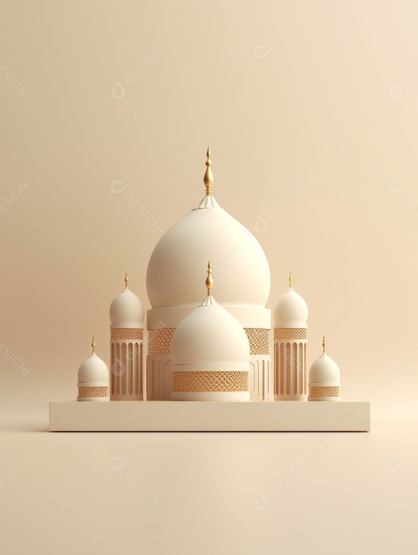Luxuosa mesquita islâmica.