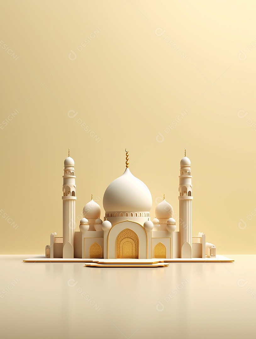 Luxuosa mesquita islâmica.